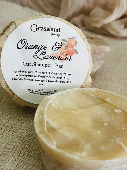 Orange and Lavender Oat Shampoo Bar