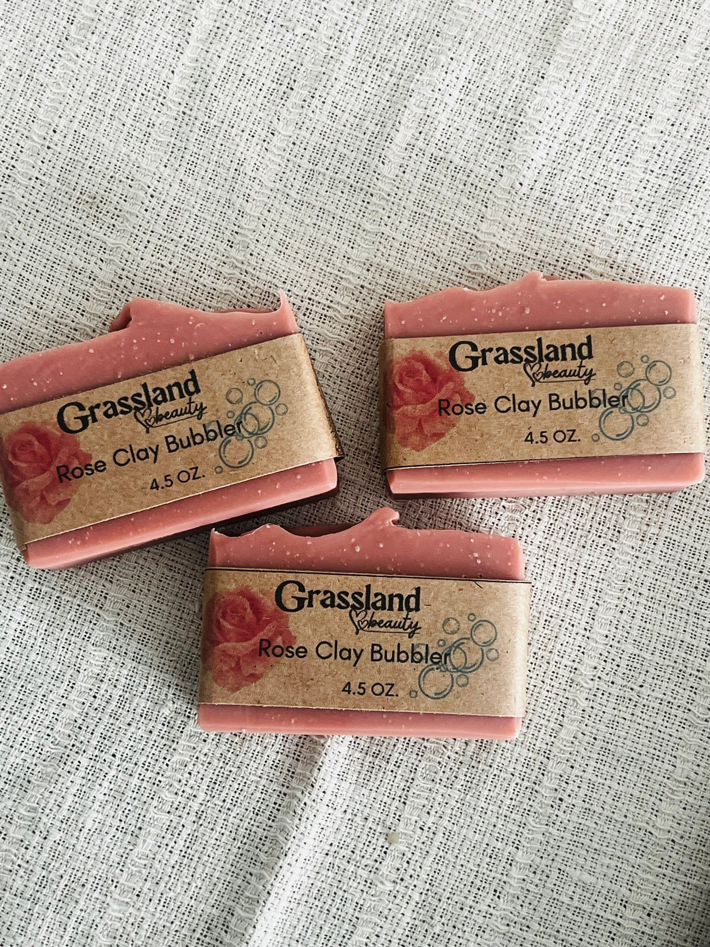 Rose clay bubbler soap bar