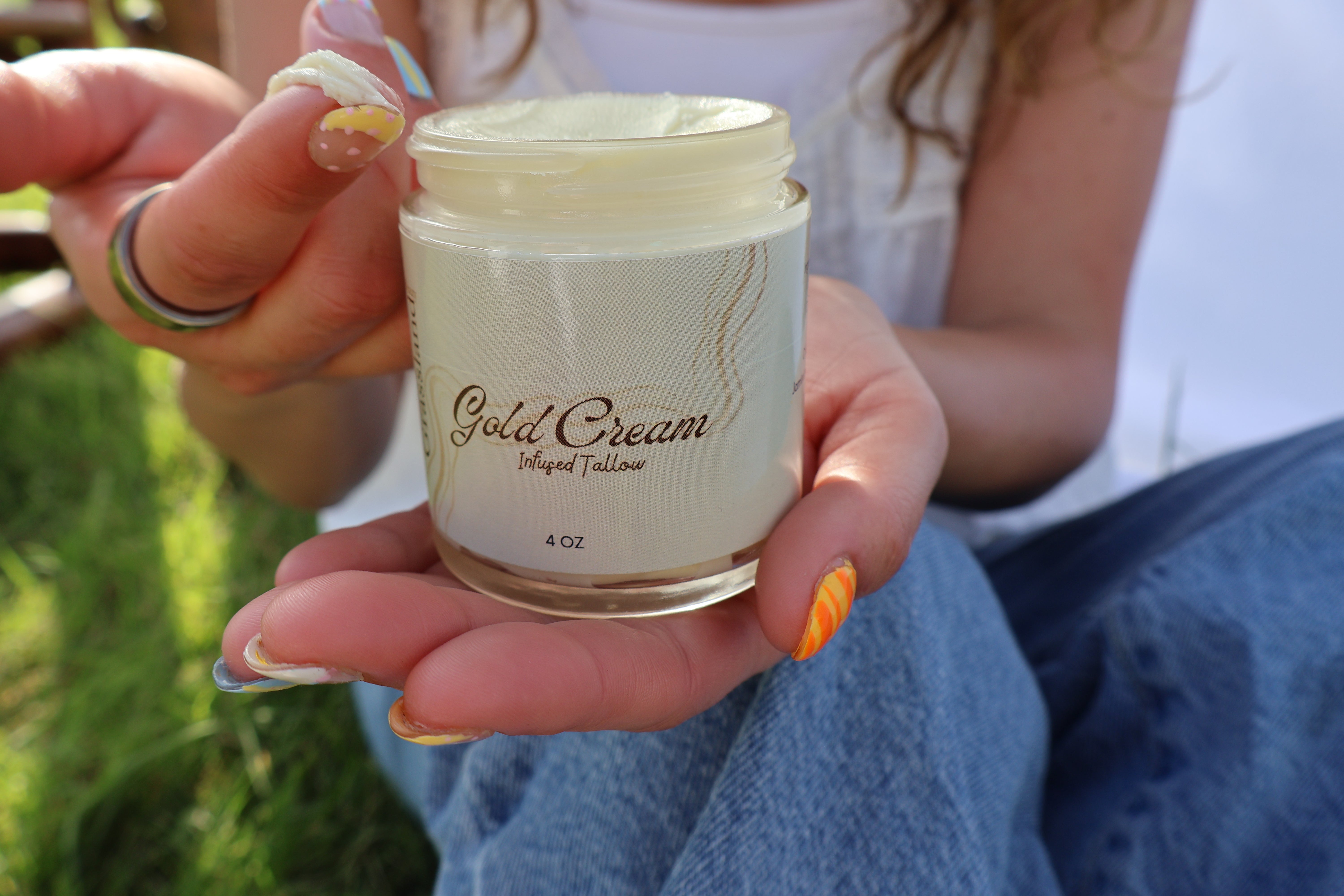 Arizona grass fed Tallow, infused with Chamomile, Yarrow